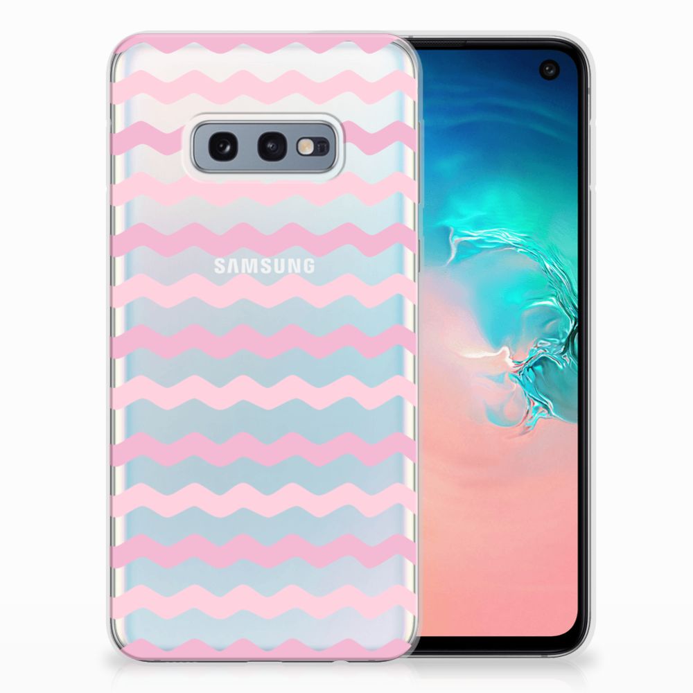 Samsung Galaxy S10e TPU bumper Waves Roze
