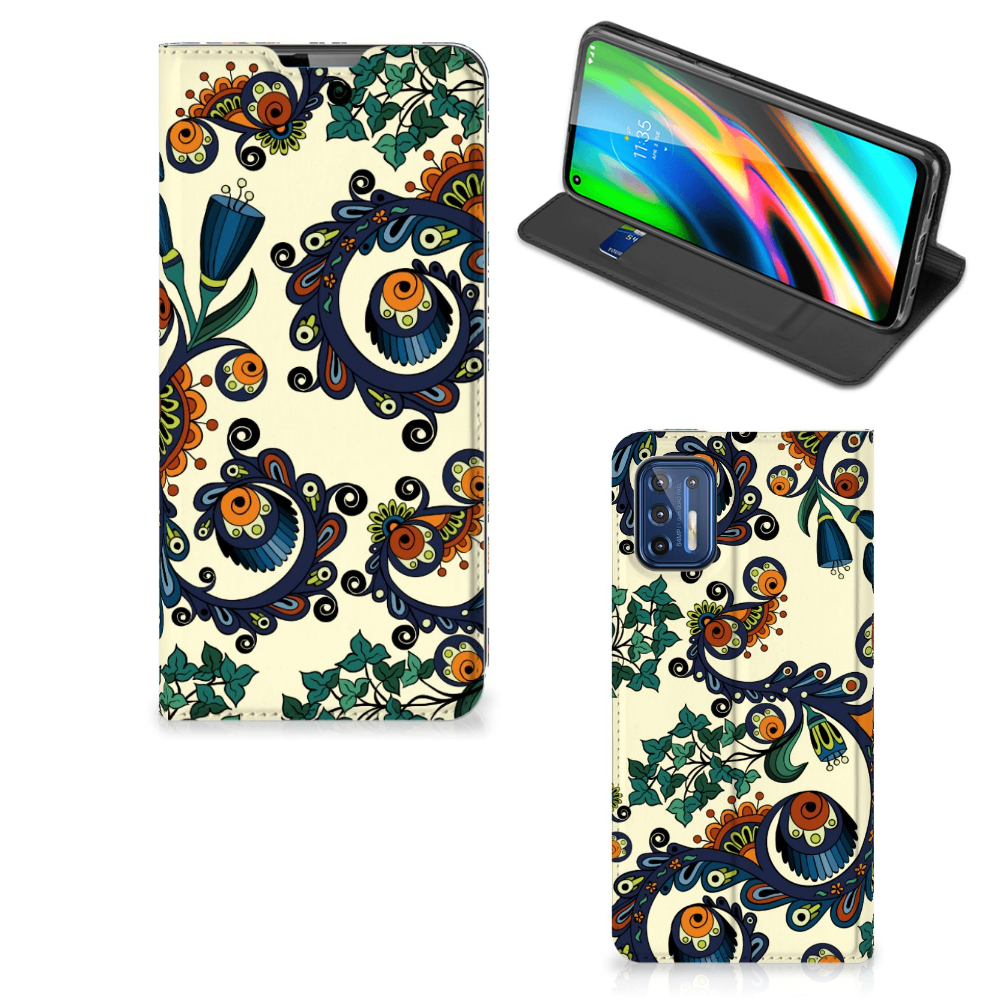 Telefoon Hoesje Motorola Moto G9 Plus Barok Flower - B2C Telecom