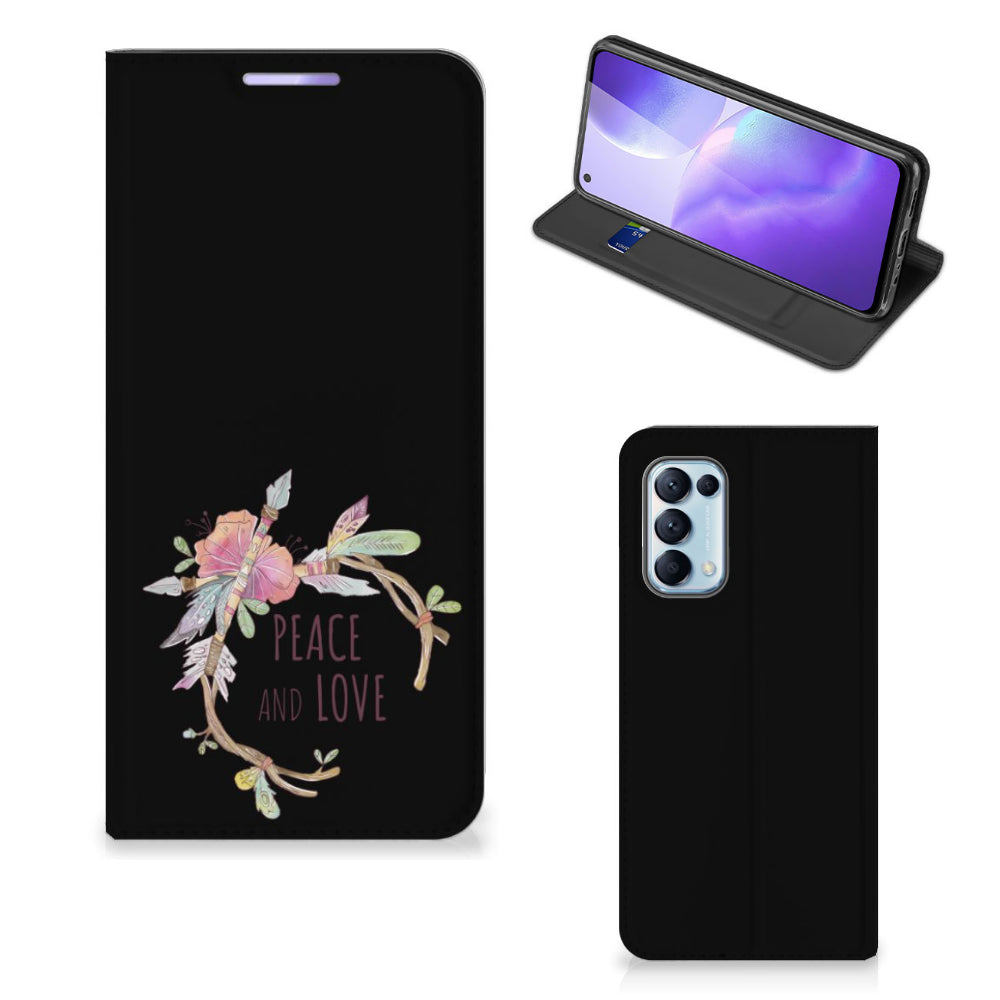 OPPO Find X3 Lite Magnet Case Boho Text