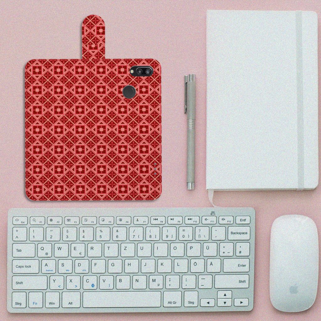 Huawei P20 Lite Telefoon Hoesje Batik Rood