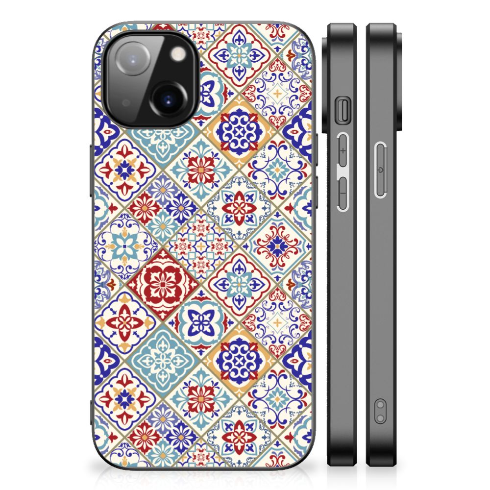 Apple iPhone 13/14 Marmeren Print Telefoonhoesje Tiles Color