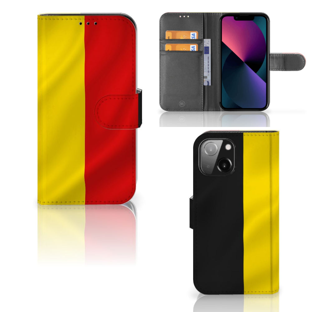 iPhone 13 Mini Bookstyle Case Belgische Vlag