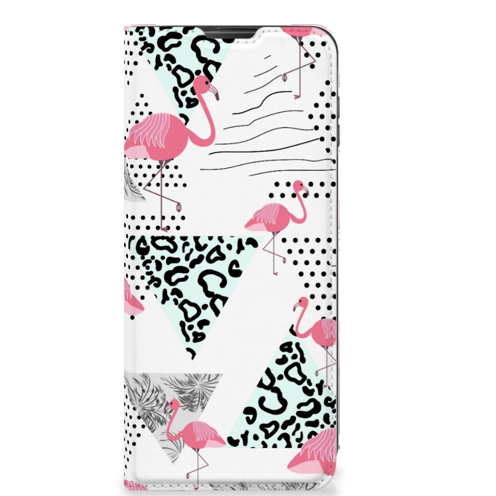 Motorola Moto G 5G Plus Hoesje maken Flamingo Triangle - B2C Telecom
