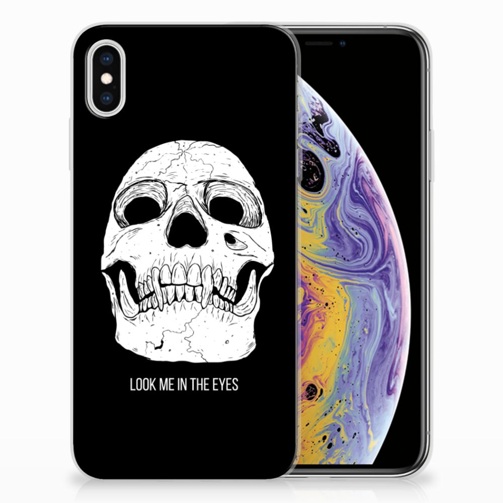 Silicone Back Case Apple iPhone Xs Max Skull Eyes