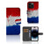 iPhone 15 Pro Bookstyle Case Nederland met artistiek design van de Nederlandse vlag, ideaal voor trots Nederlanders.