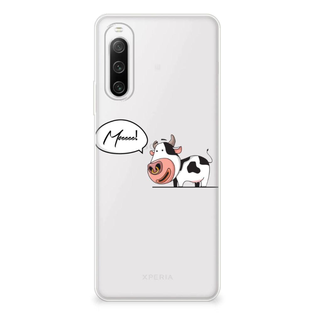 Sony Xperia 10 IV Telefoonhoesje met Naam Cow