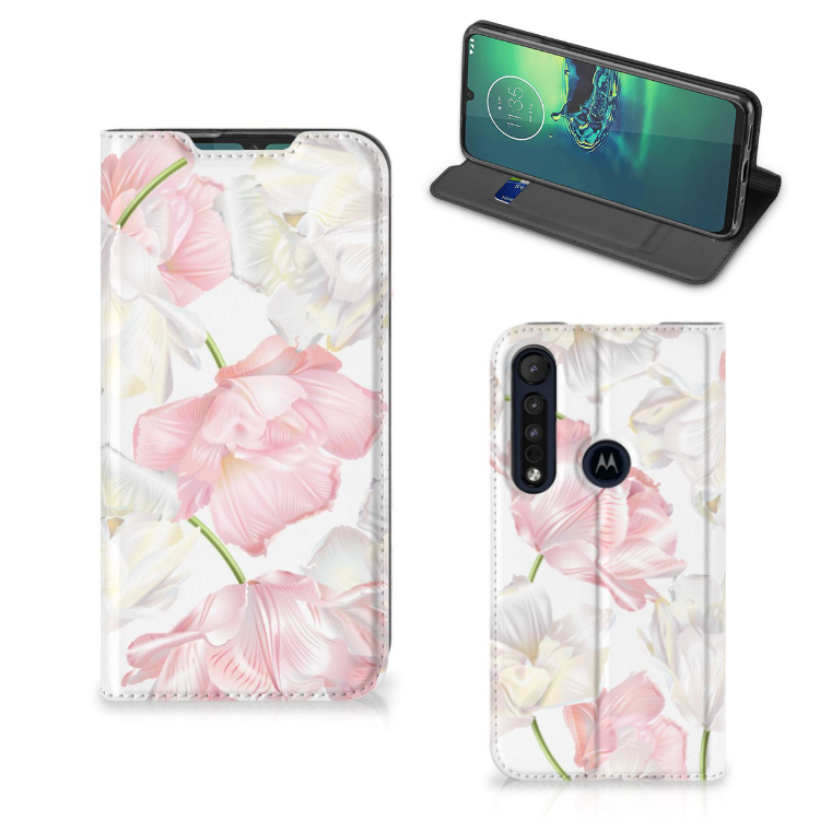 Motorola G8 Plus Smart Cover Lovely Flowers - B2C Telecom