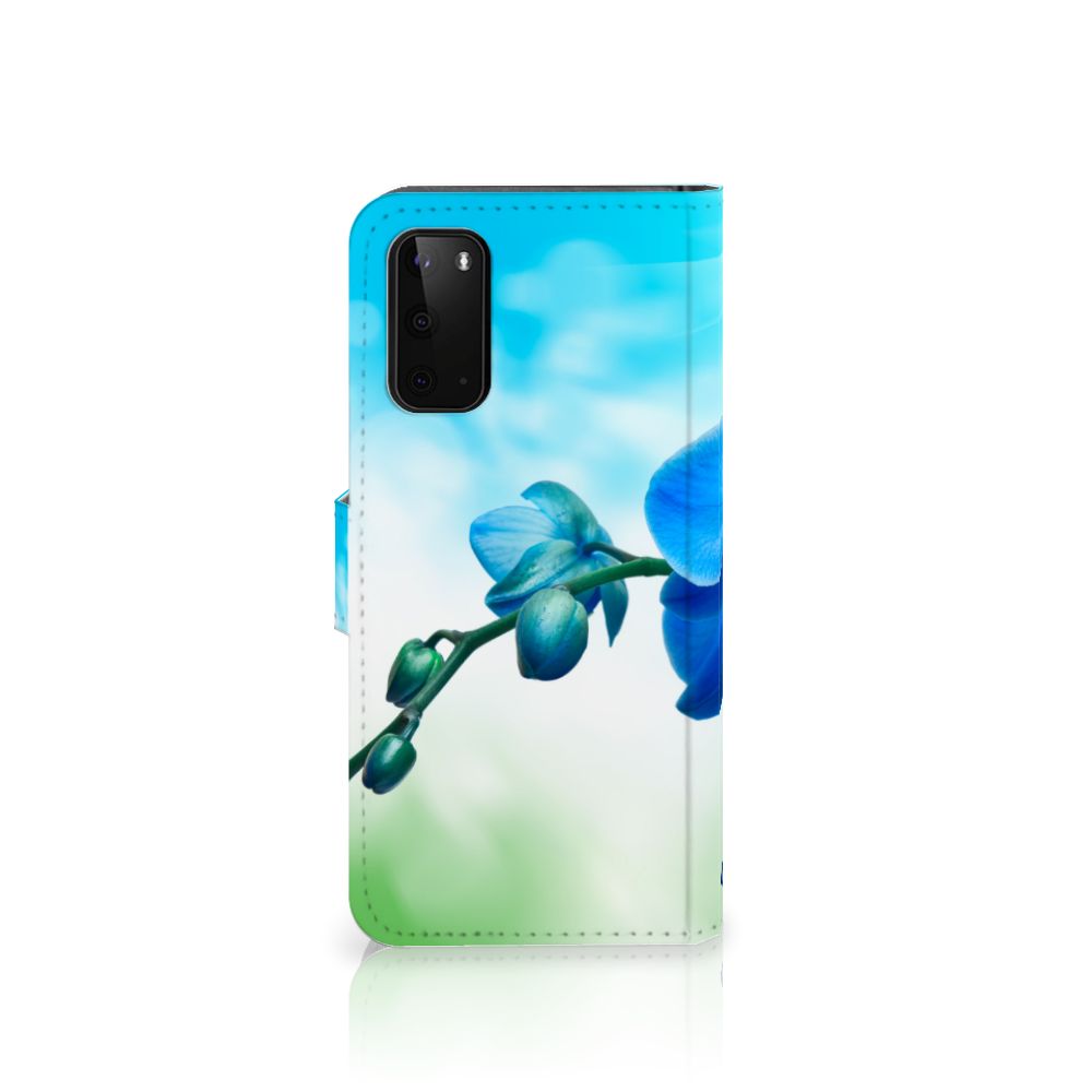Samsung Galaxy S20 Hoesje Orchidee Blauw - Cadeau voor je Moeder