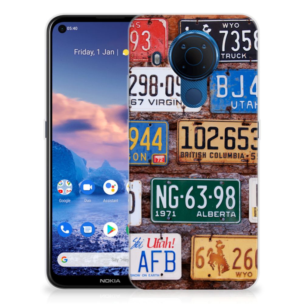 Nokia 5.4 Siliconen Hoesje met foto Kentekenplaten