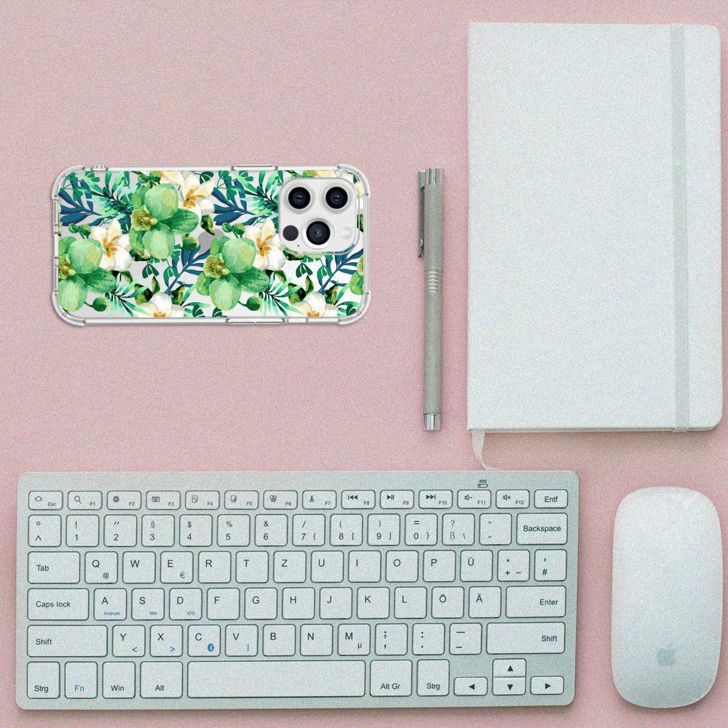 iPhone 13 Pro Max Case Orchidee Groen - B2C Telecom