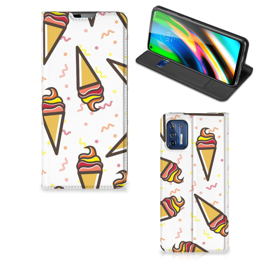 Motorola Moto G9 Plus Flip Style Cover Icecream