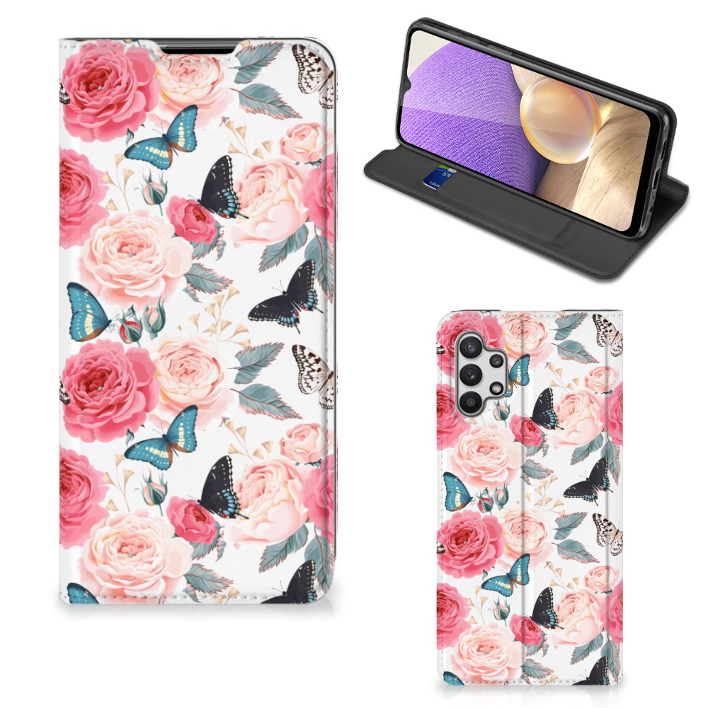 Samsung Galaxy A32 5G Smart Cover Butterfly Roses - B2C Telecom