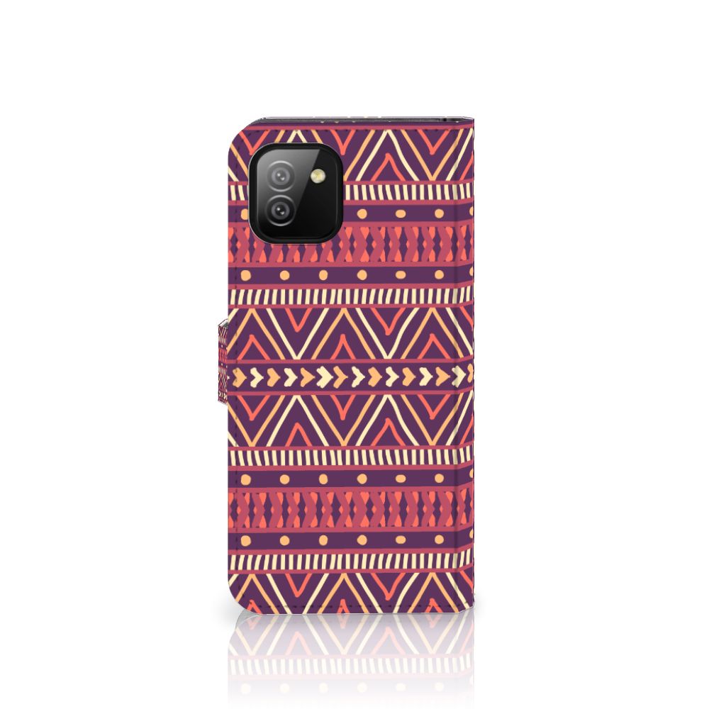 Samsung Galaxy A03 Telefoon Hoesje Aztec Paars