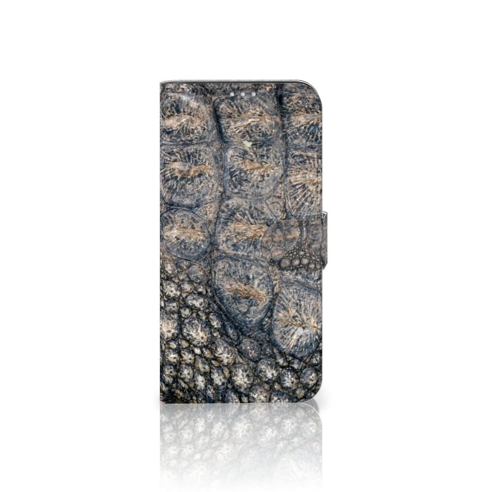 Motorola G8 Power Telefoonhoesje met Pasjes Krokodillenprint