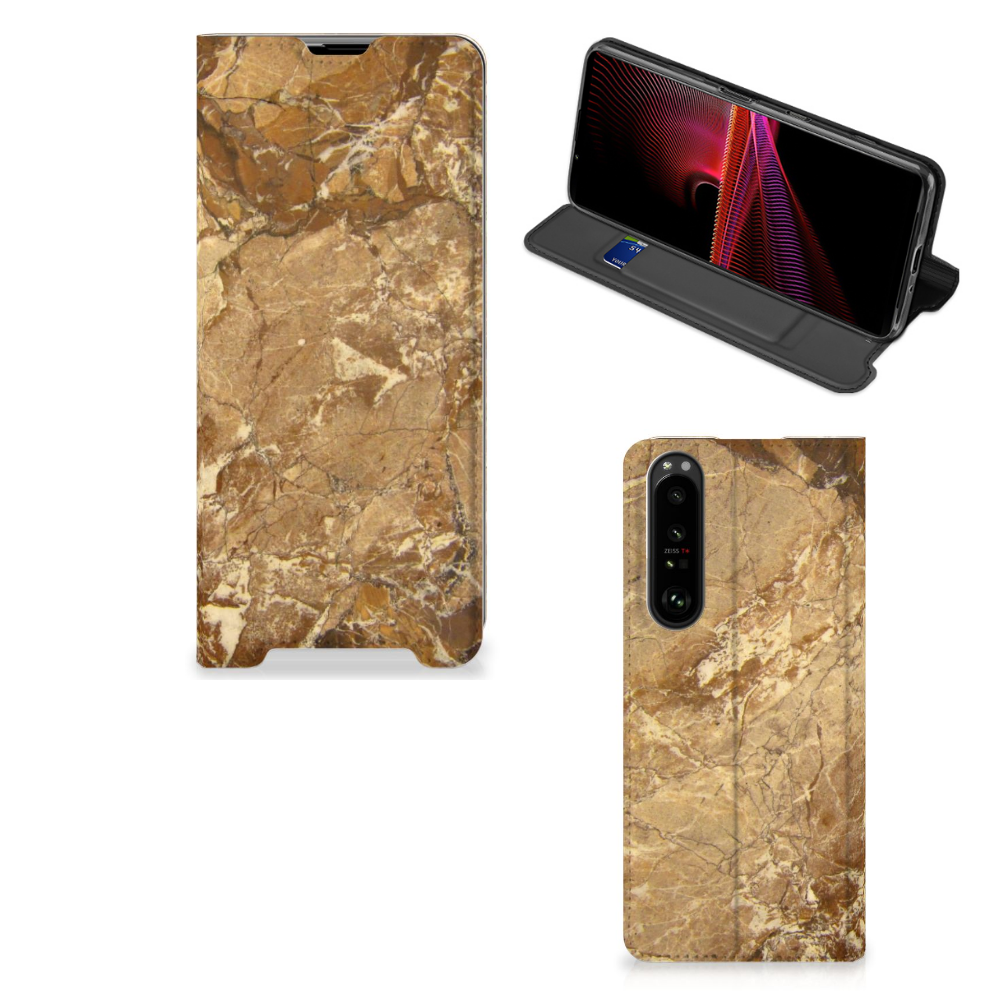 Sony Xperia 1 III Standcase Marmer Creme - B2C Telecom