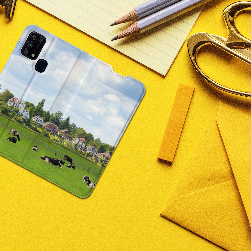 Samsung Galaxy M31 Hoesje maken Koeien - B2C Telecom