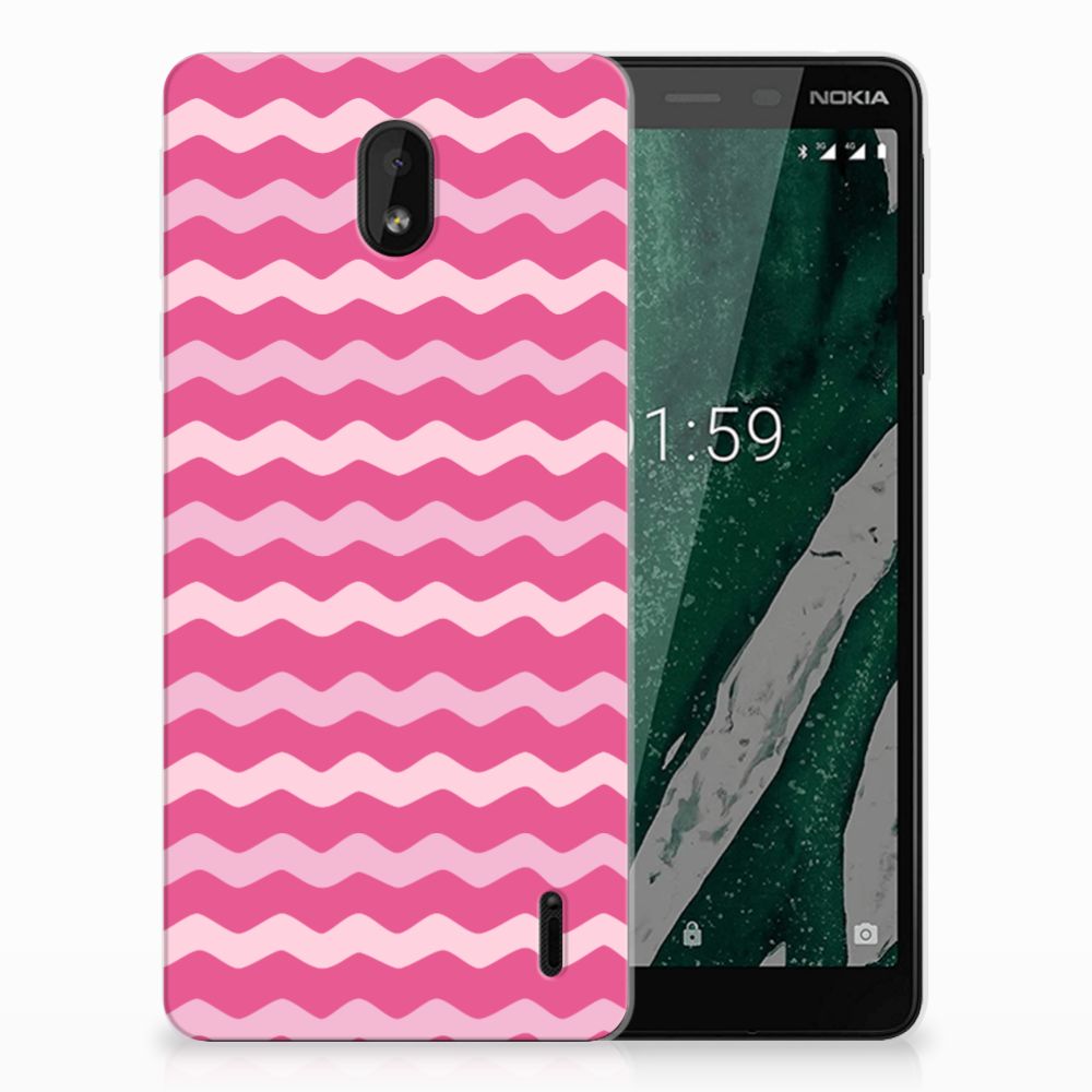 Nokia 1 Plus TPU bumper Waves Pink