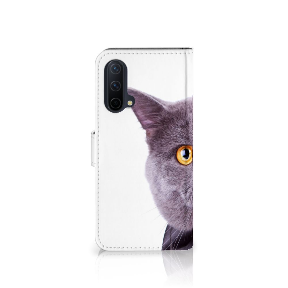 OnePlus Nord CE 5G Telefoonhoesje met Pasjes Kat
