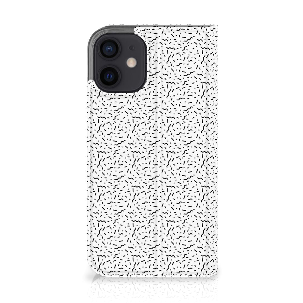 iPhone 12 Mini Hoesje met Magneet Stripes Dots - B2C Telecom