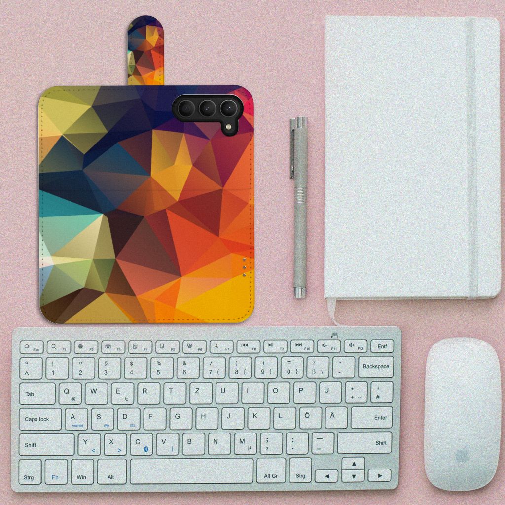 Samsung Galaxy S23 Book Case Polygon Color