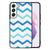Samsung Galaxy S22 Back Case Zigzag Blauw B2C Telecom