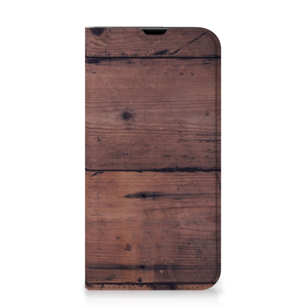 iPhone 13 Pro Book Wallet Case Old Wood - B2C Telecom