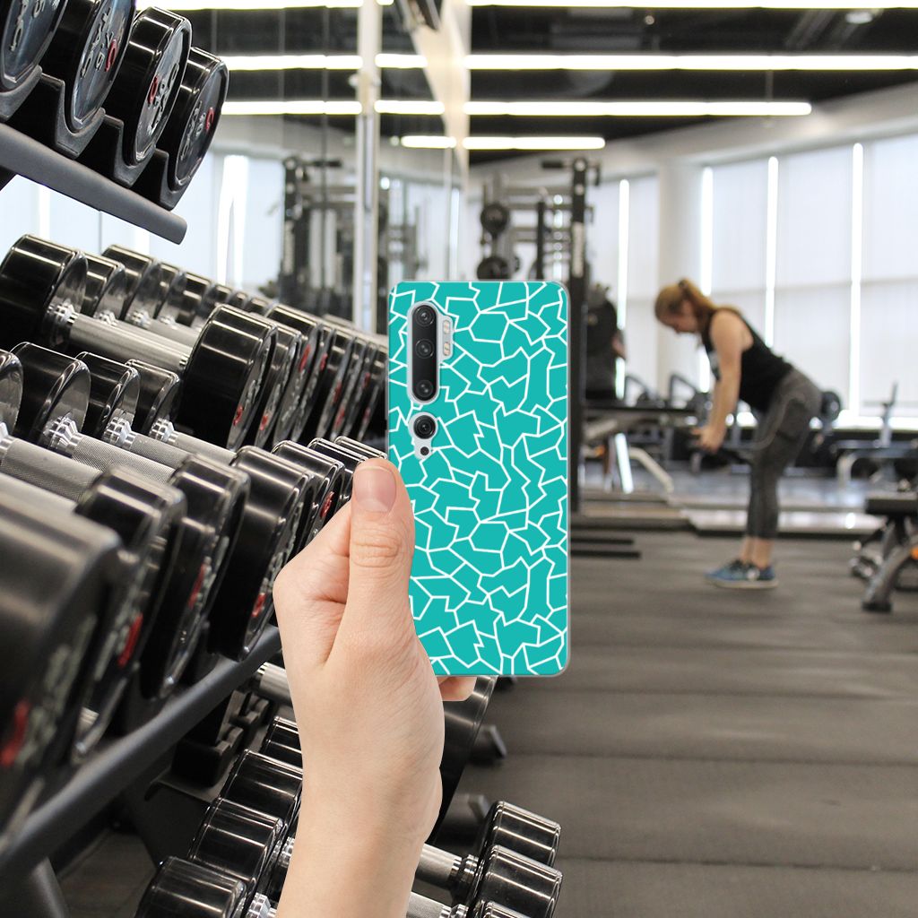 Xiaomi Mi Note 10 Pro Hoesje maken Cracks Blue B2C Telecom