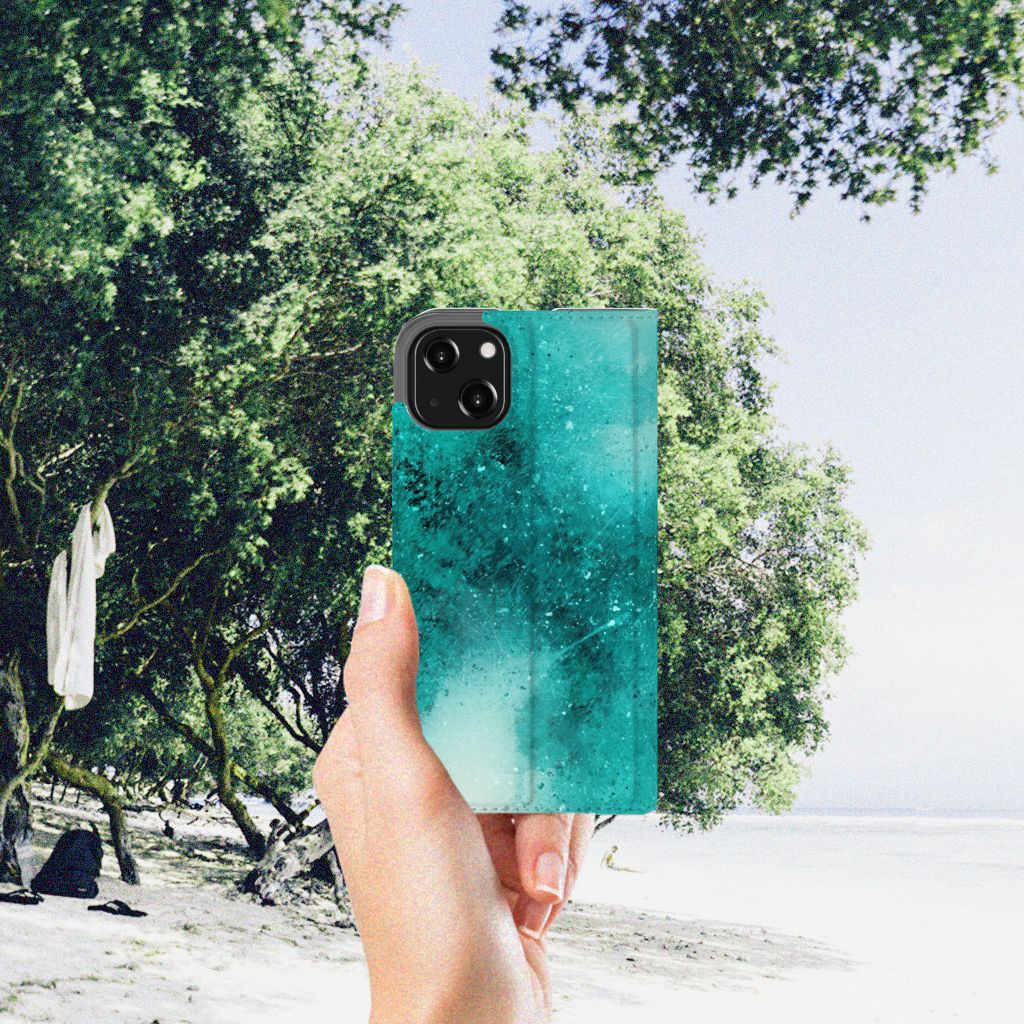 Bookcase iPhone 13 Painting Blue