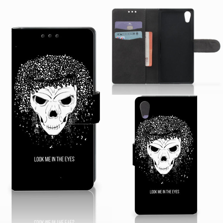 Telefoonhoesje met Naam Sony Xperia XA1 Skull Hair