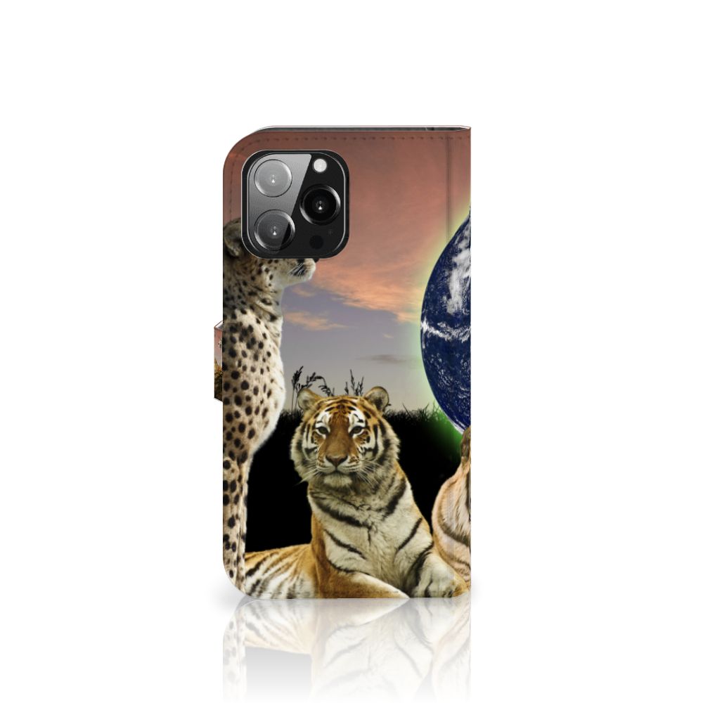 iPhone 13 Pro Max Telefoonhoesje met Pasjes Roofdieren