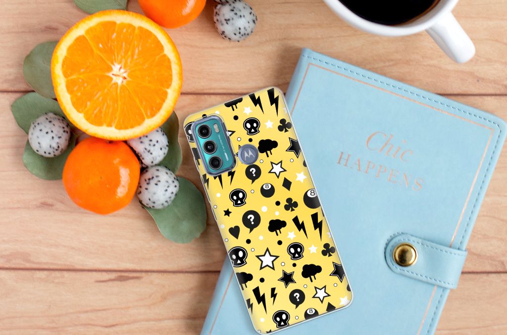 Silicone Back Case Motorola Moto G60 Punk Geel B2C Telecom