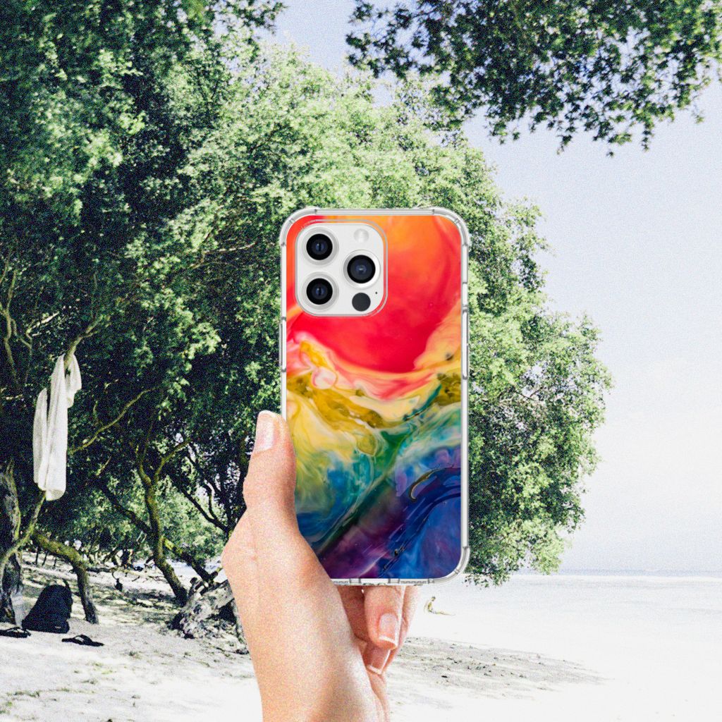 Back Cover iPhone 13 Pro Max Watercolor Dark - B2C Telecom