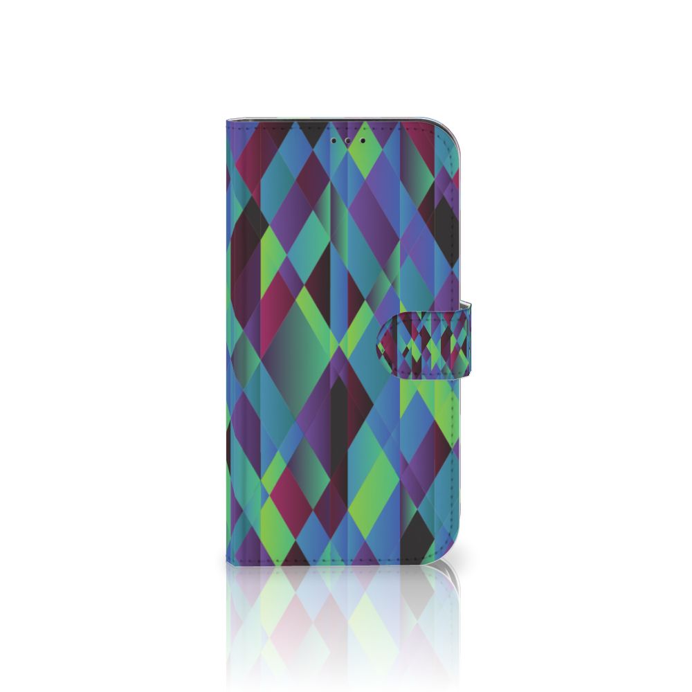 Apple iPhone 12 Pro Max Book Case Abstract Green Blue