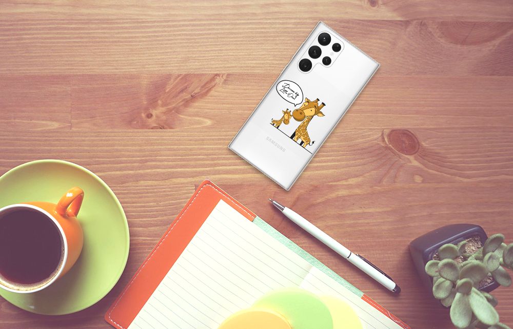 Samsung Galaxy S22 Ultra Telefoonhoesje met Naam Giraffe B2C Telecom