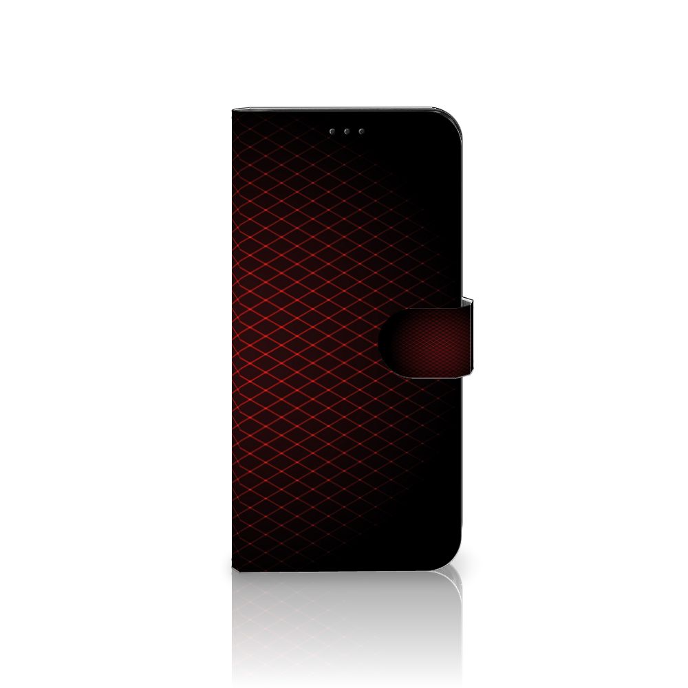 Samsung Galaxy Xcover 6 Pro Telefoon Hoesje Geruit Rood met minimalistisch design