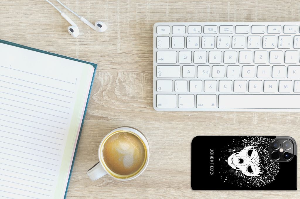 Mobiel BookCase iPhone 12 Pro Max Skull Hair - B2C Telecom