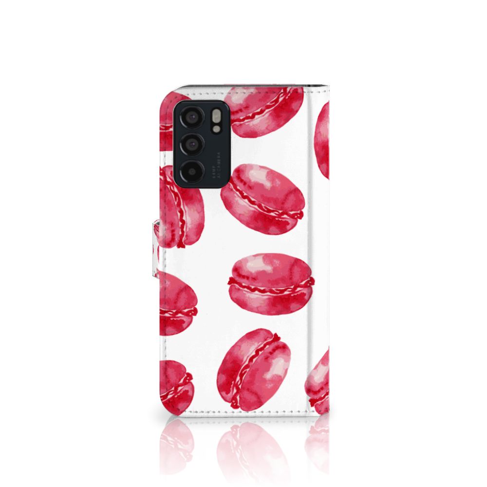 OPPO Reno6 5G Book Cover Pink Macarons