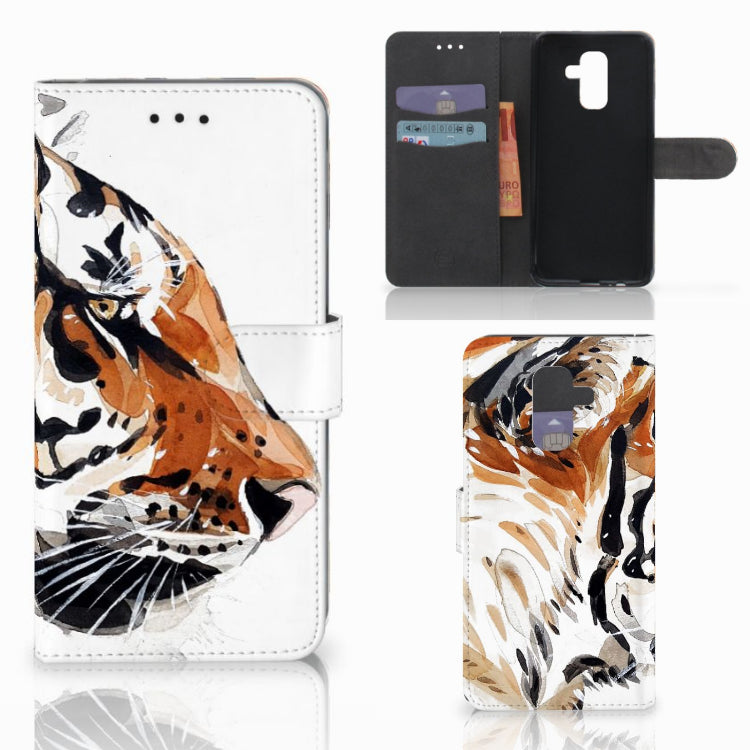 Hoesje Samsung Galaxy A6 Plus 2018 Watercolor Tiger