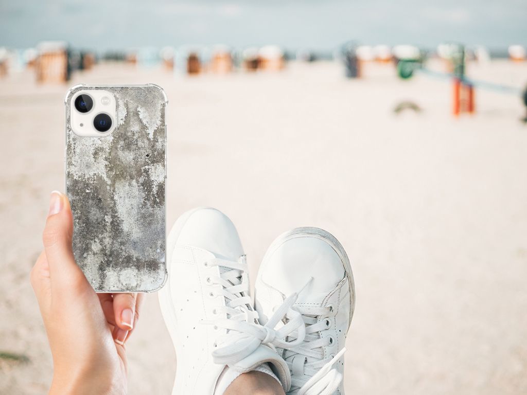 iPhone 13 Anti-Shock Hoesje Beton Print B2C Telecom