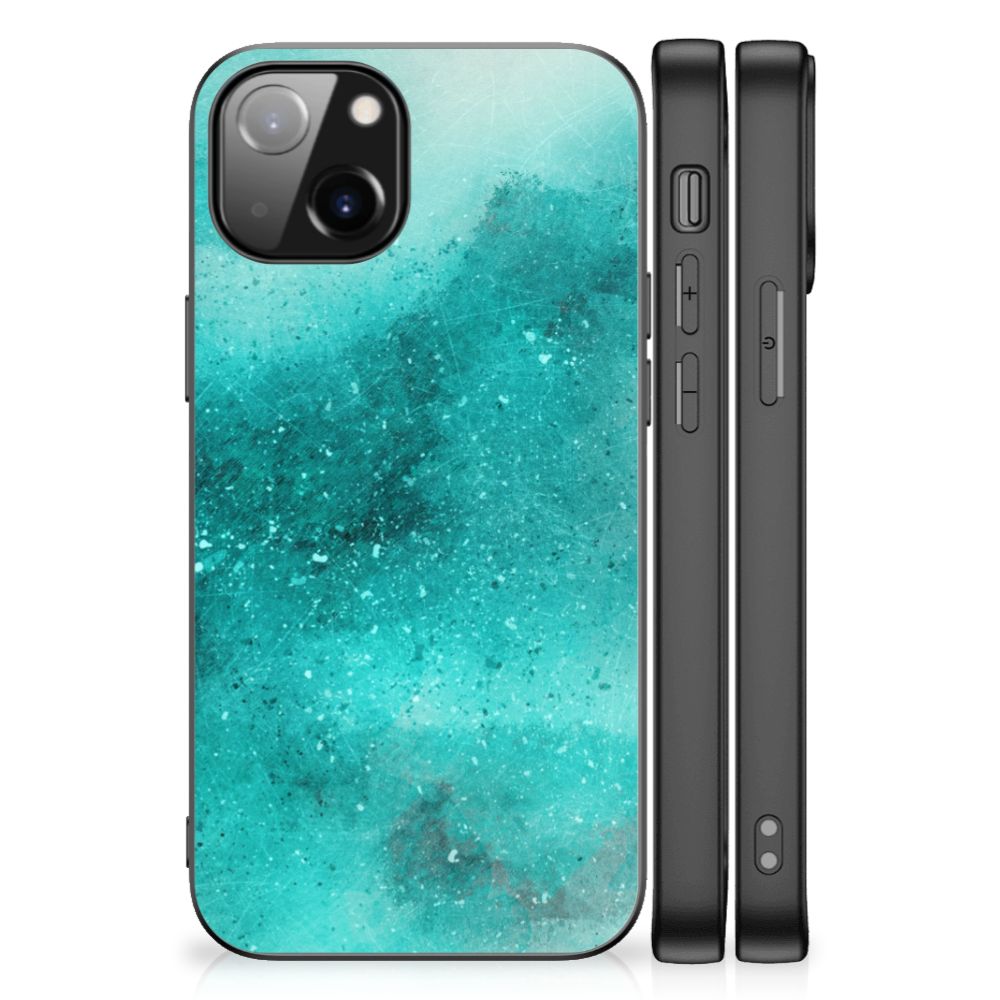 Kleurrijke Telefoonhoesje Apple iPhone 13 Painting Blue B2C Telecom