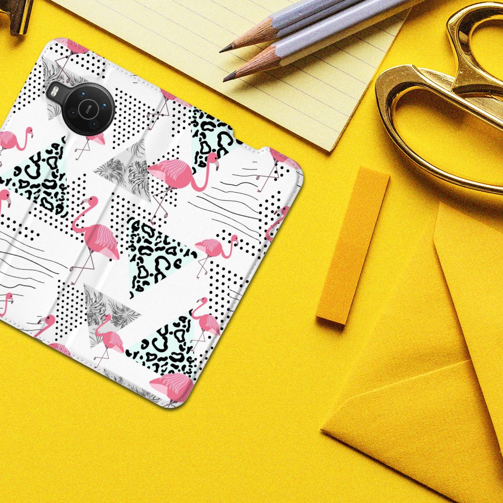 Nokia X20 | X10 Hoesje maken Flamingo Triangle - B2C Telecom