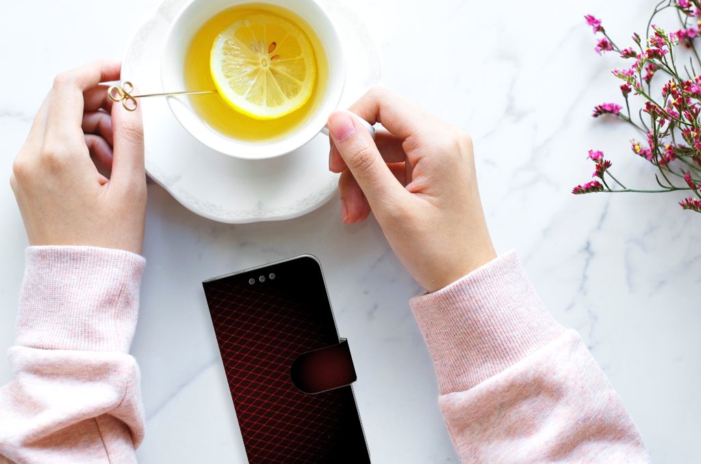 Microsoft Lumia 650 Telefoon Hoesje Geruit Rood