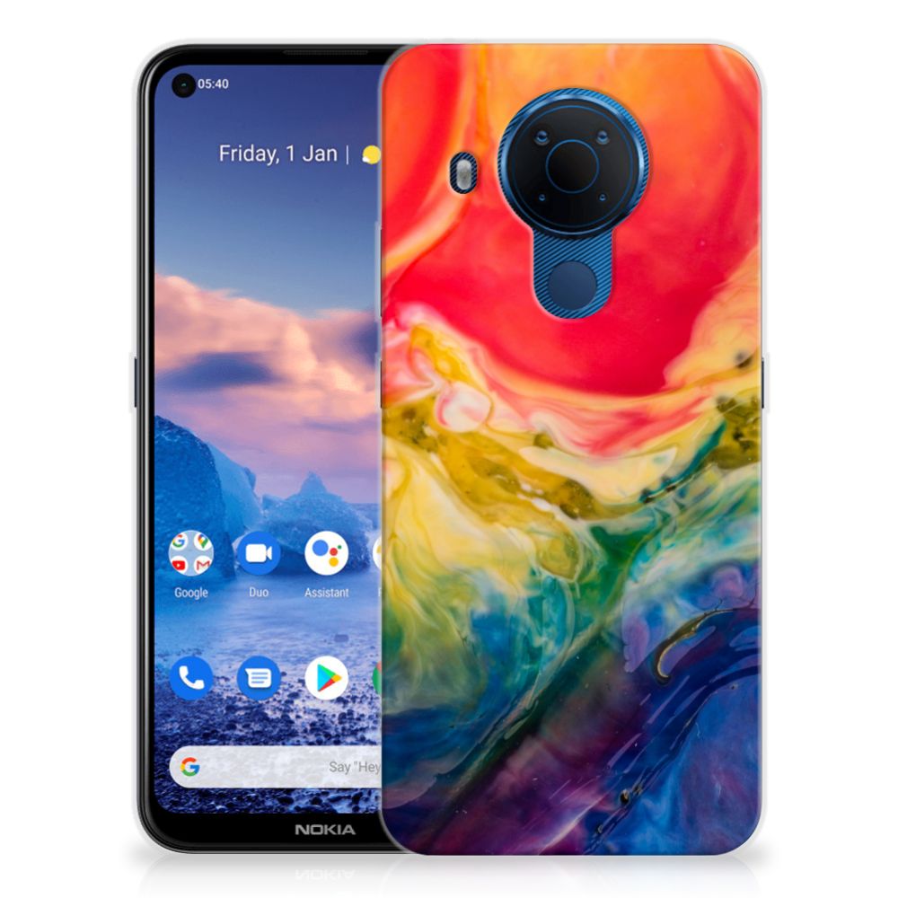 Hoesje maken Nokia 5.4 Watercolor Dark