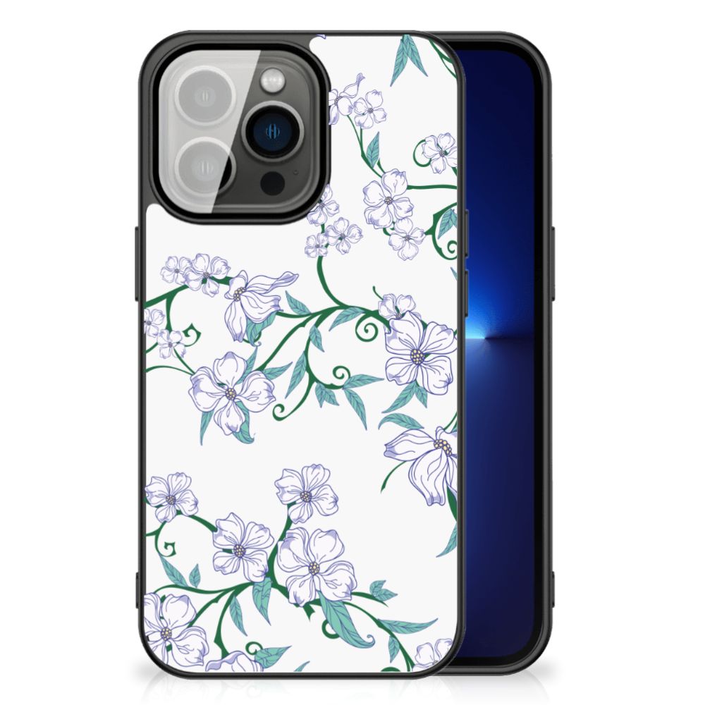 iPhone 13 Pro Uniek Bloemen Hoesje Blossom White