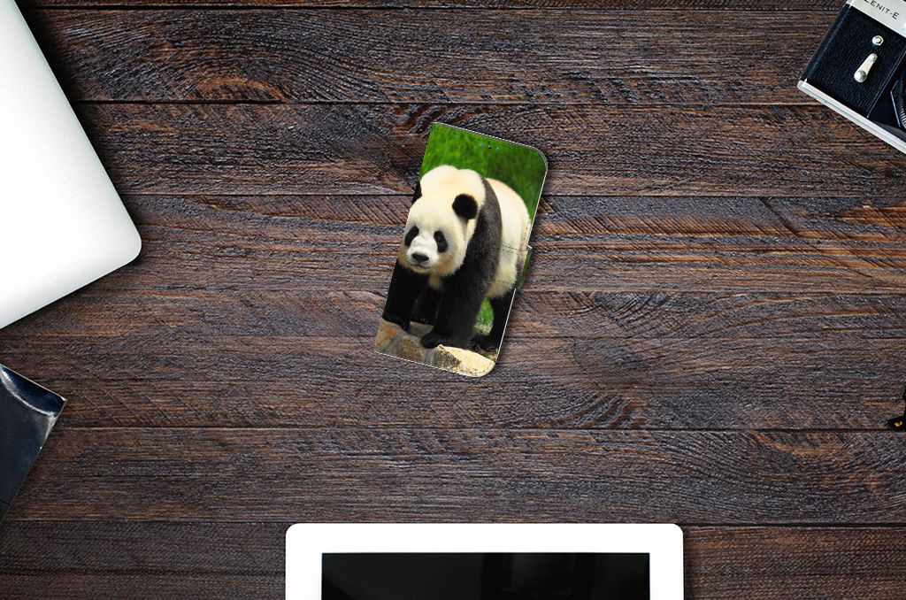 iPhone 14 Pro Telefoonhoesje met Pasjes Panda