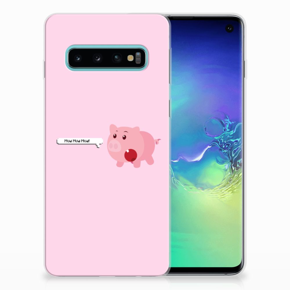 Samsung Galaxy S10 Telefoonhoesje met Naam Pig Mud