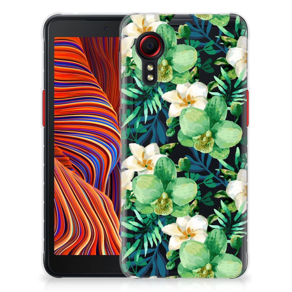 Samsung Galaxy Xcover 5 TPU Case Orchidee Groen