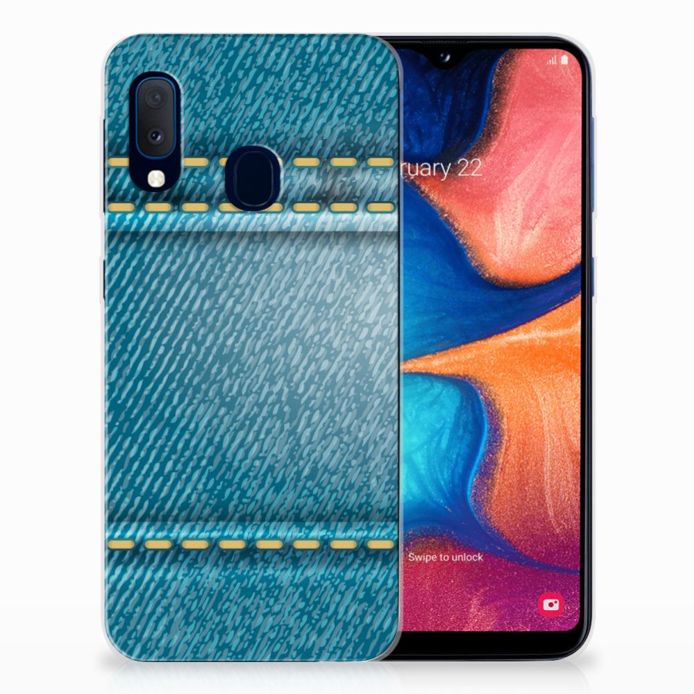 Samsung Galaxy A20e Silicone Back Cover Jeans