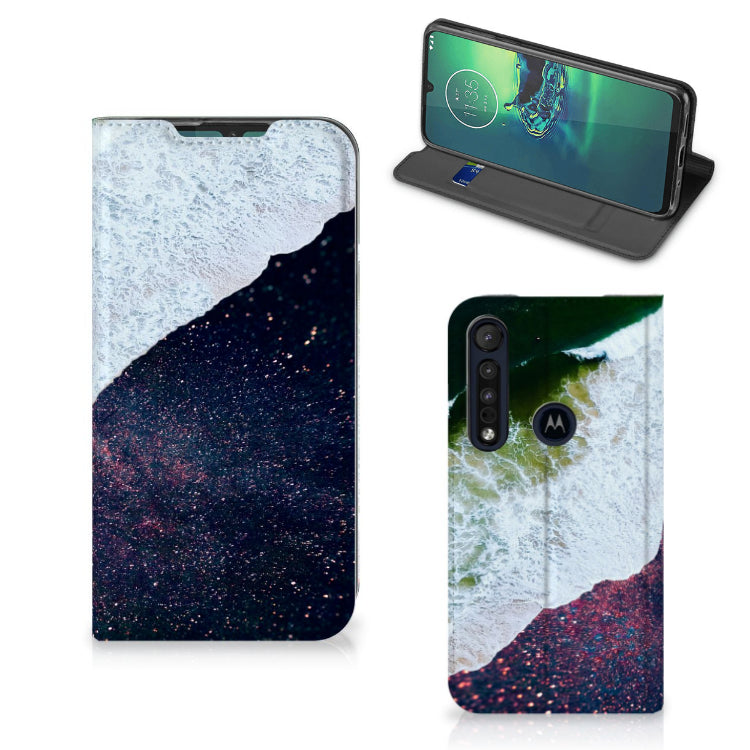 Motorola G8 Plus Stand Case Sea in Space