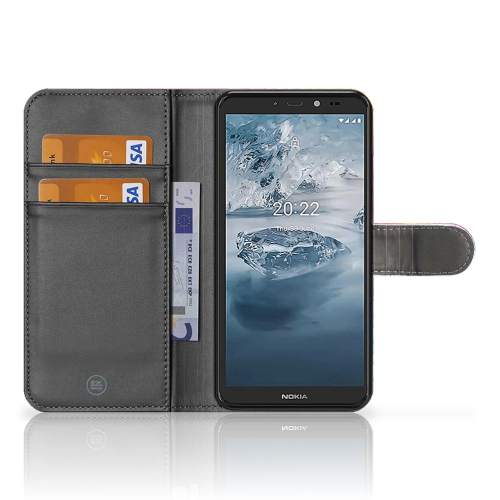 Book Case voor Nokia C2 2nd Edition Regenboog